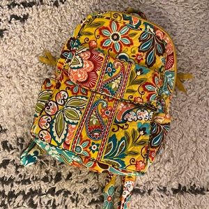 Authentic Vera Bradley Small Yellow Backpack